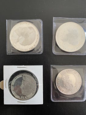 4 Zilveren munten Beatrix