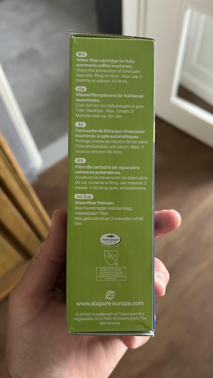 Waterfilter koffieautomaat