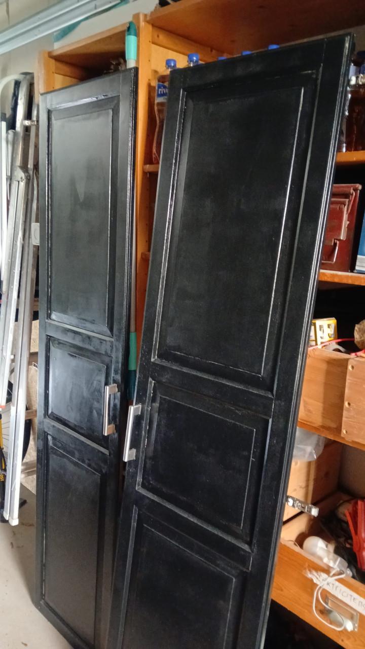 2 Ikea kastdeuren 194x49,5 beige