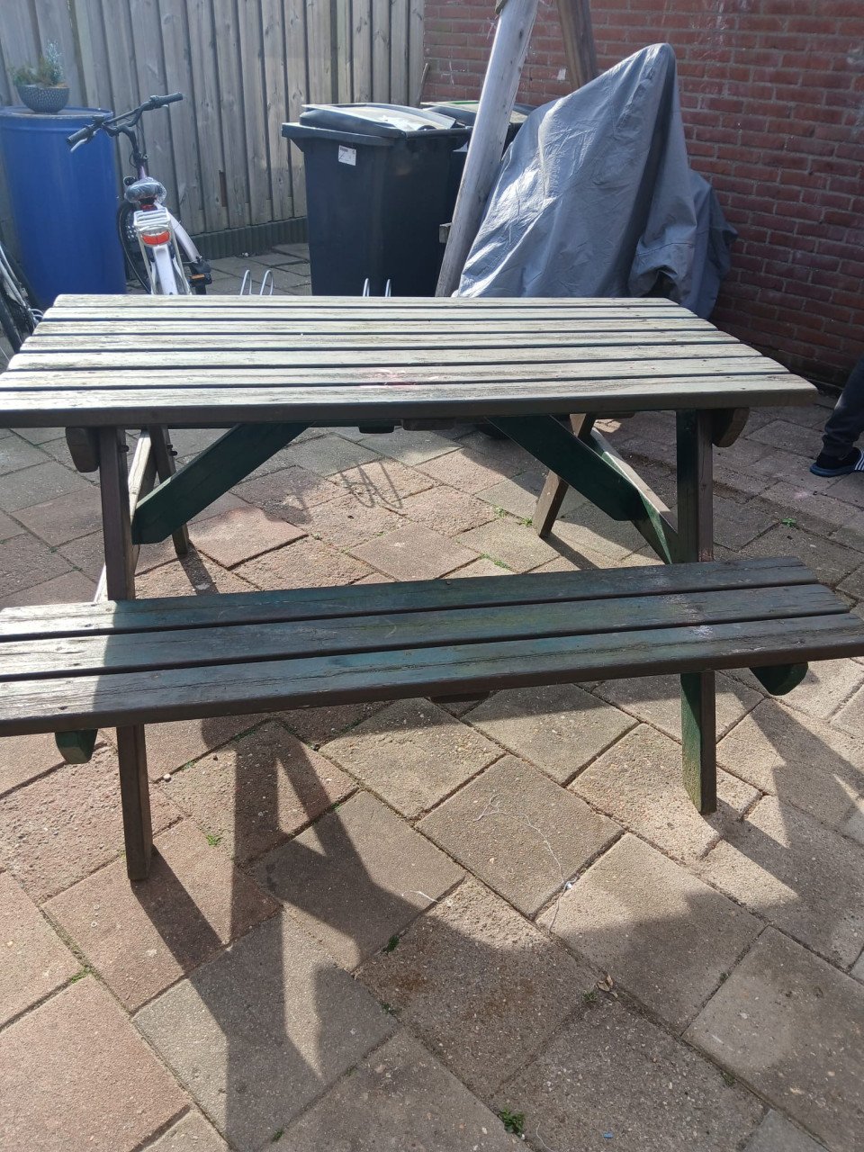 Houten picknicktafel