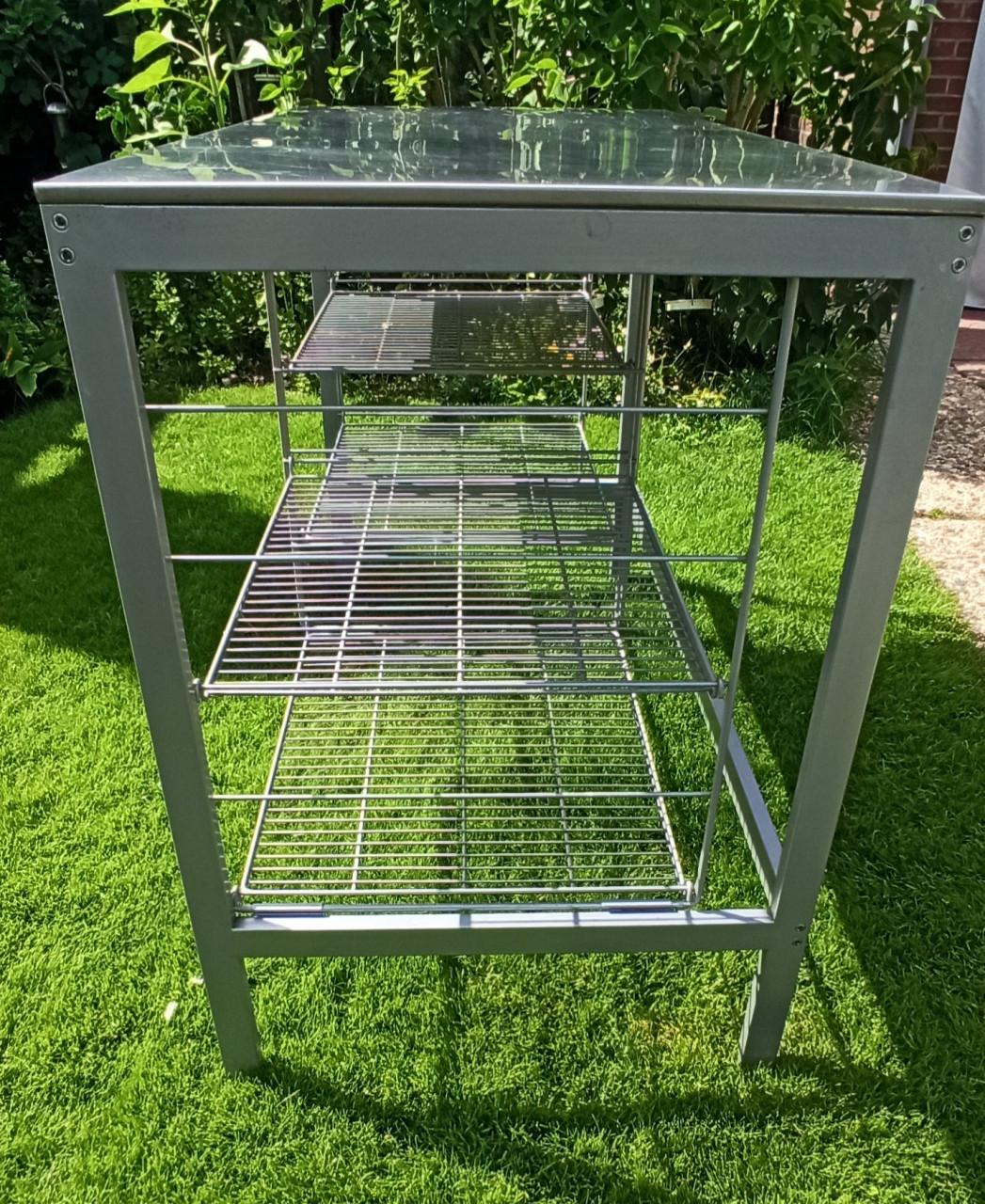 Verstelbare RVS (keuken) werktafel
