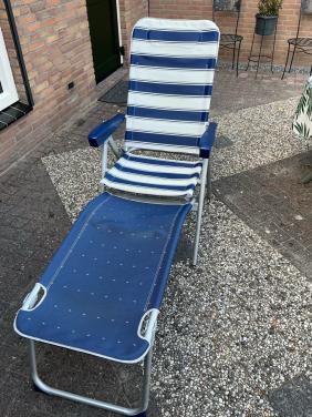 Campingstoelen met afzonderlijke voetensteun