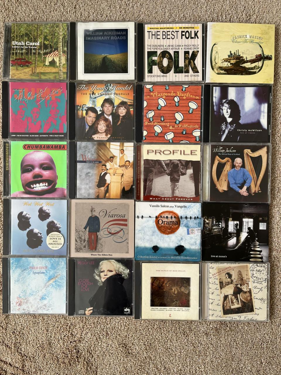 Partij diverse populaire cd's (circa 100 stuks)