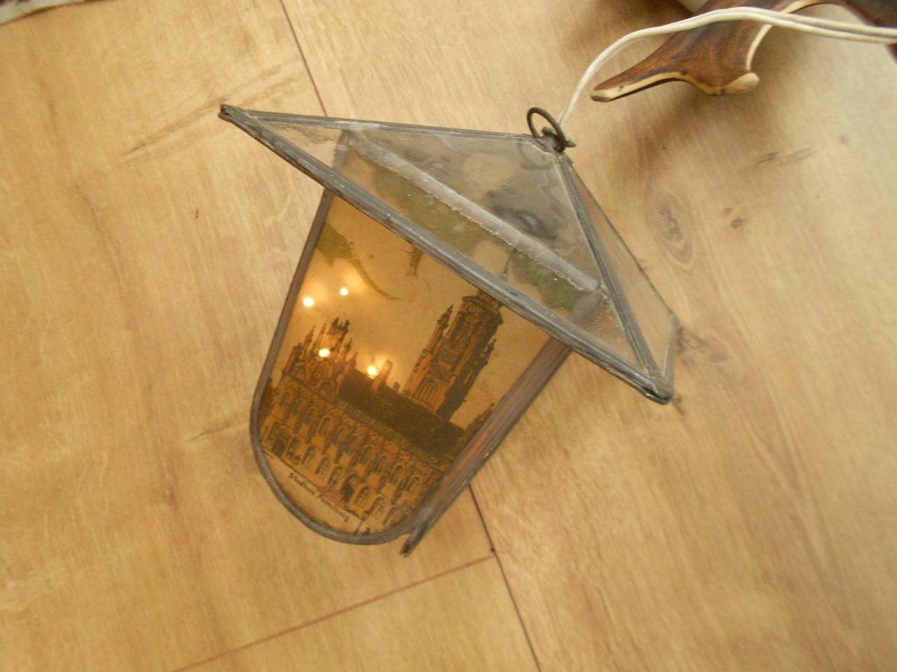Glas in lood hang lamp lantaarn Middelburg st joris, lange jan, stadhuis
