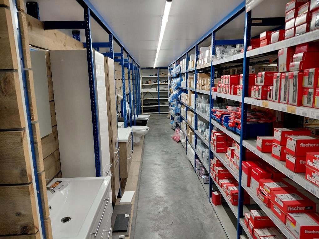 Magazijnstelling entresol 9x11 m1 te koop met vloer compleet