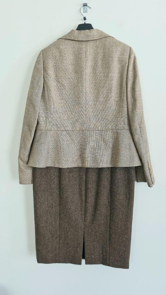 RENA LANGE: Nieuw licht camel tweed blazer maat 42 € 1.420,–