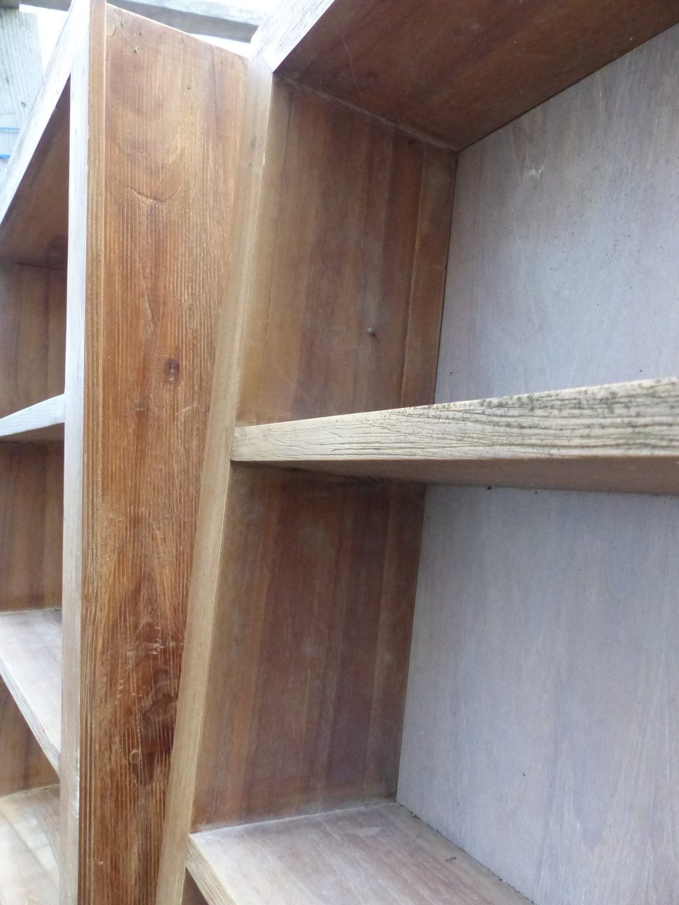 Boekenkast vitrinekast teakhout 2 stuks 60b16d201hoog hangkast