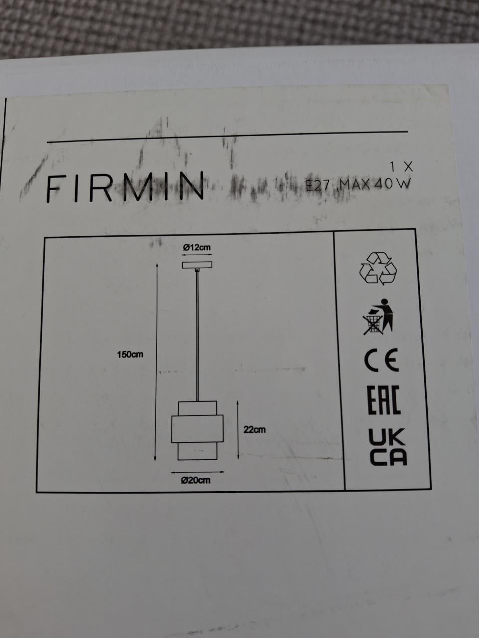 Hanglamp Lucinde Firmin glas/messing