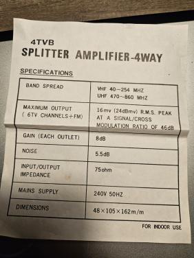 Zgan Televés SAT-90 CA breedbandversterker in werkende staat