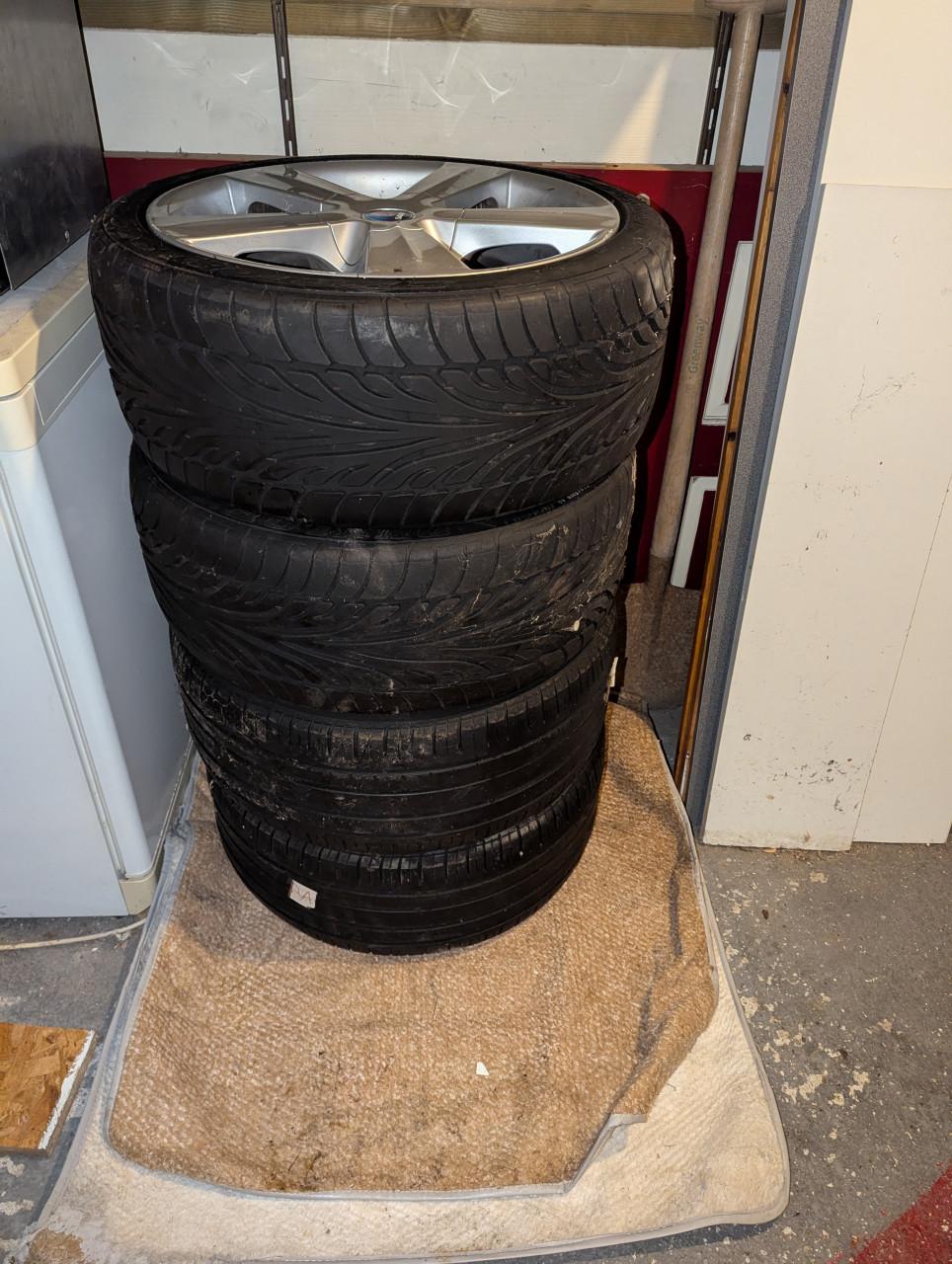 Saab 9.3 Set van 4 lichtmetalen 5-spaaks velgen