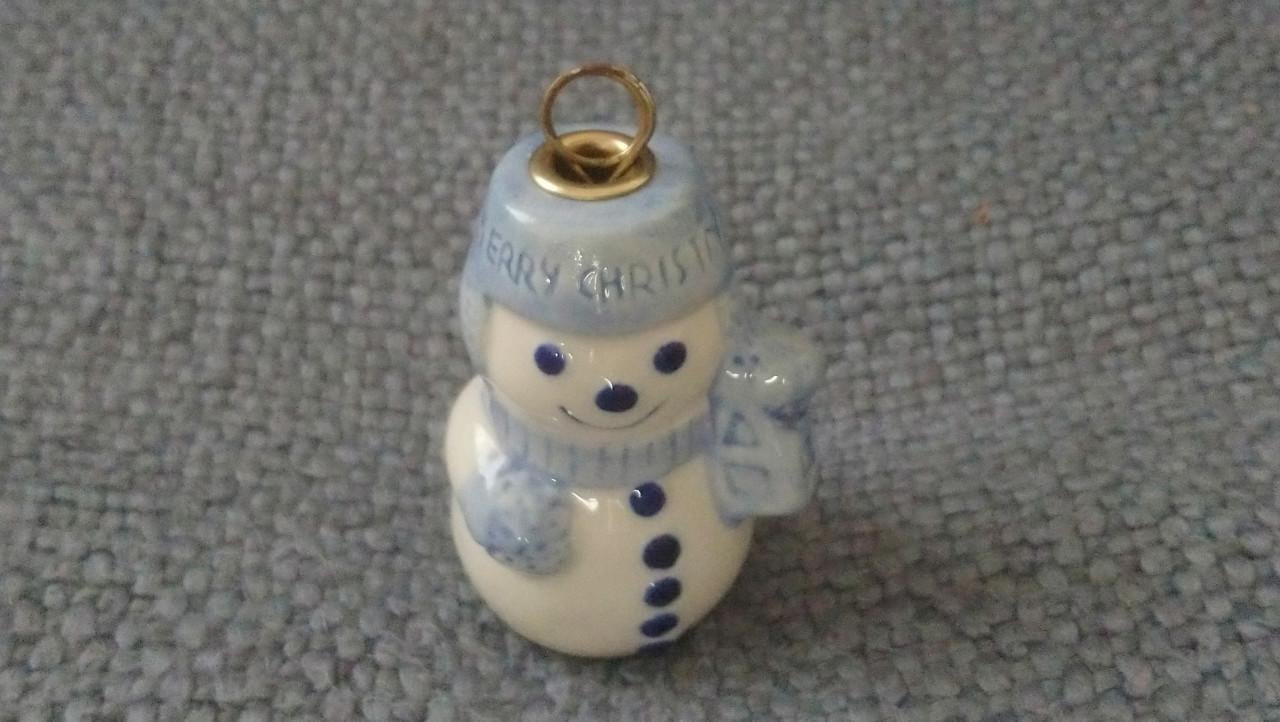Kerst hanger keramiek sneeuwpop