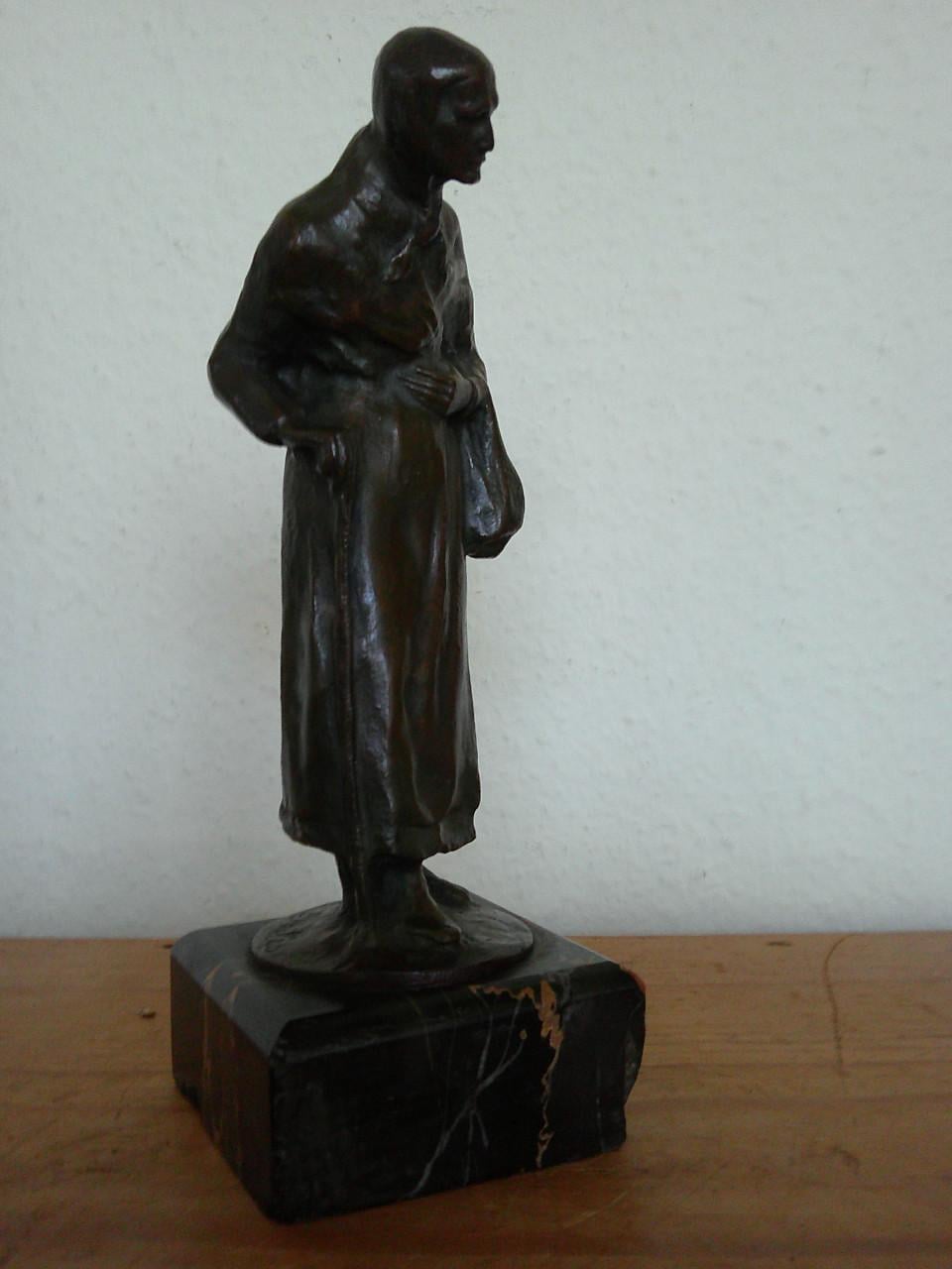 EDWARD MELIS 1880-1843 TWEEKLEURIG GEPATINEERD BRONS