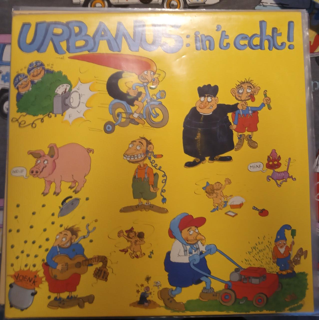 LP. Urbanus - In 't echt! Dubbel LP. Vinyl en hoes prima