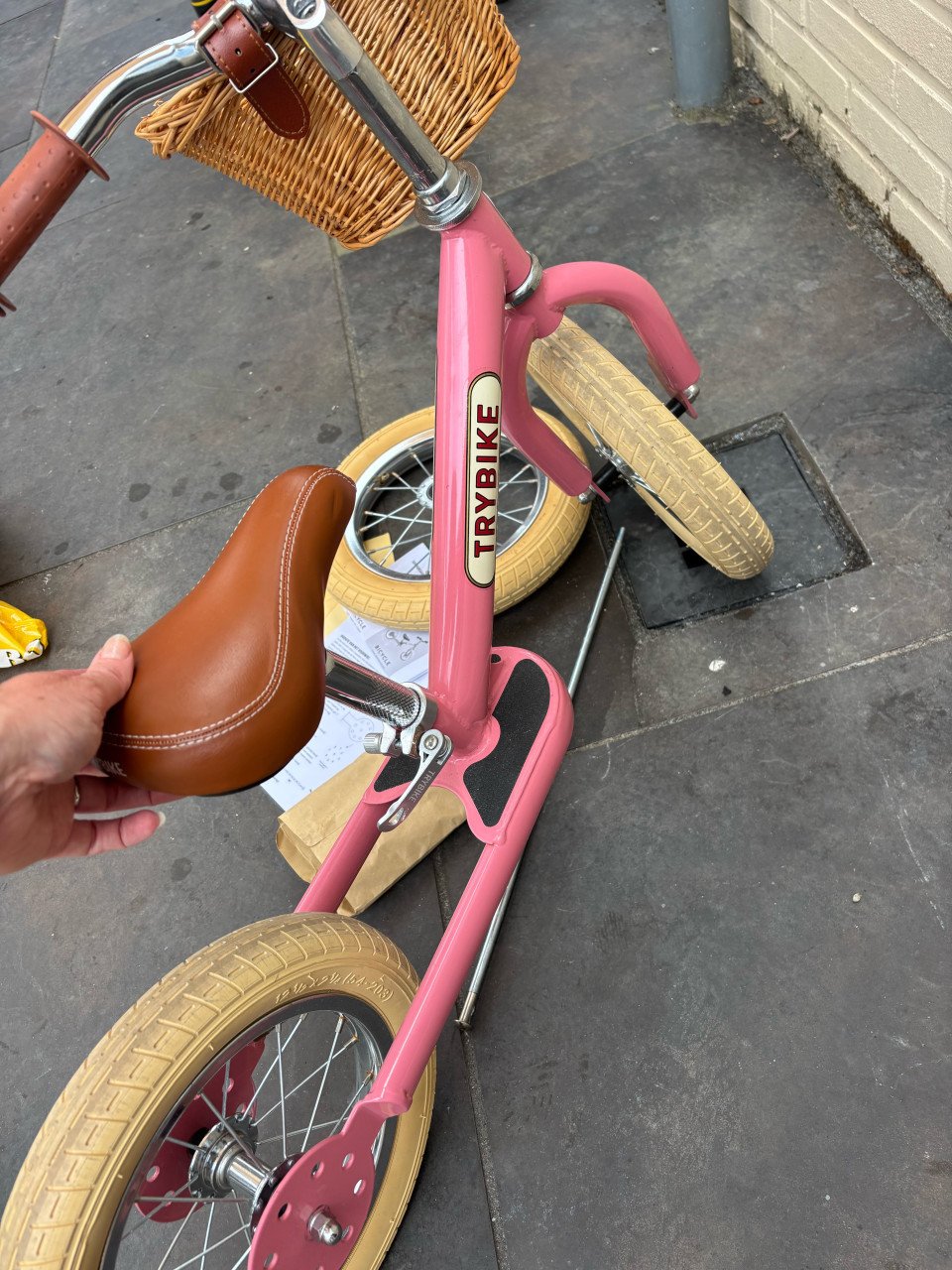 Roze Trybike loopfiets