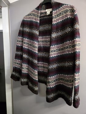 Vest H&M Logg Kleurrijk Fair Isle Stijl Maat S  24% Mohair