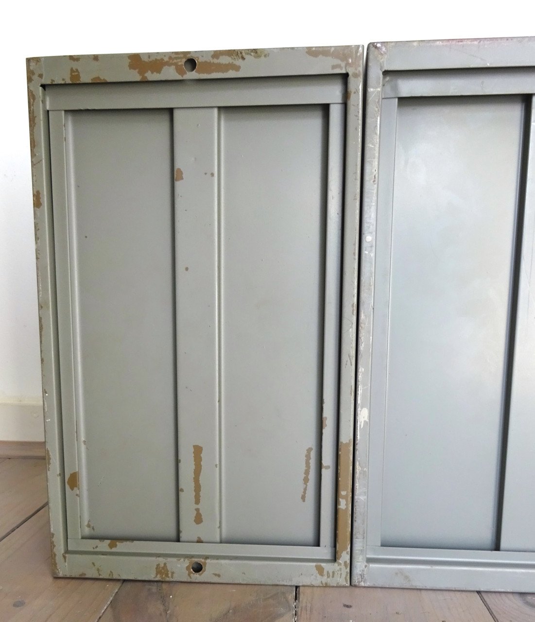 Metalen kantoor archieflades kaartenbakken vintage
