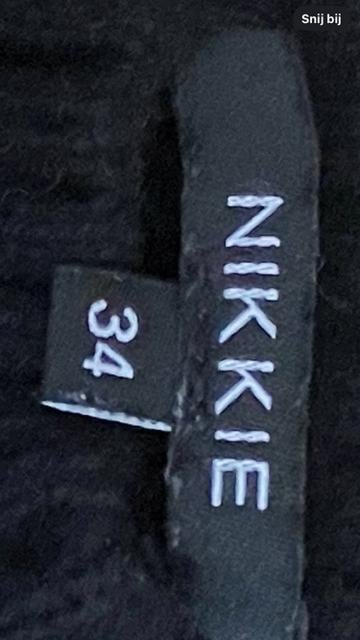 NIKKIE warme trui kabeltrui wol/katoen zwart maat 34 ZGAN