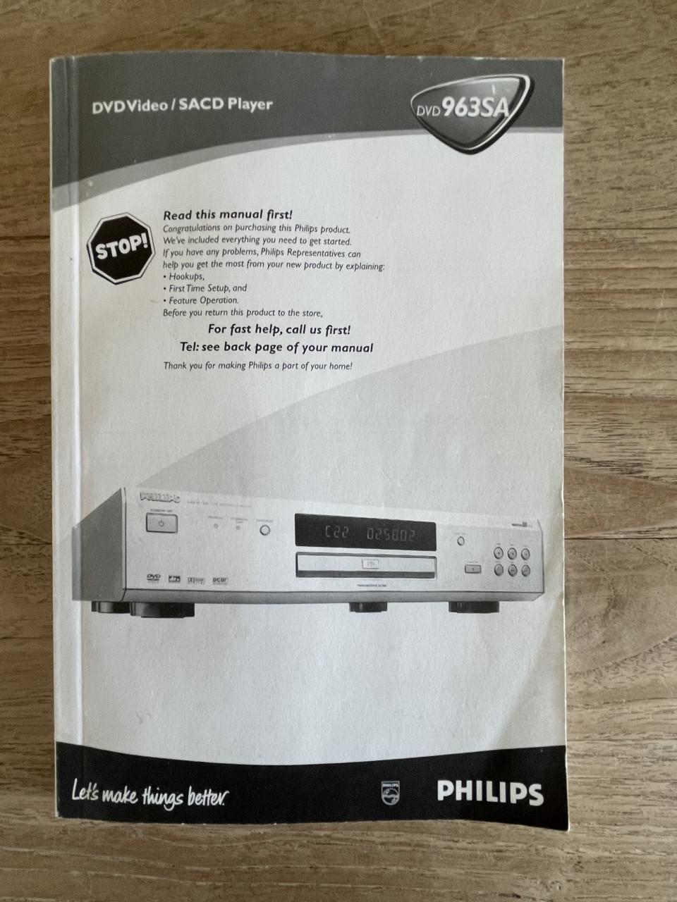Te Koop: Philips DVD 963 SA ( SACD).