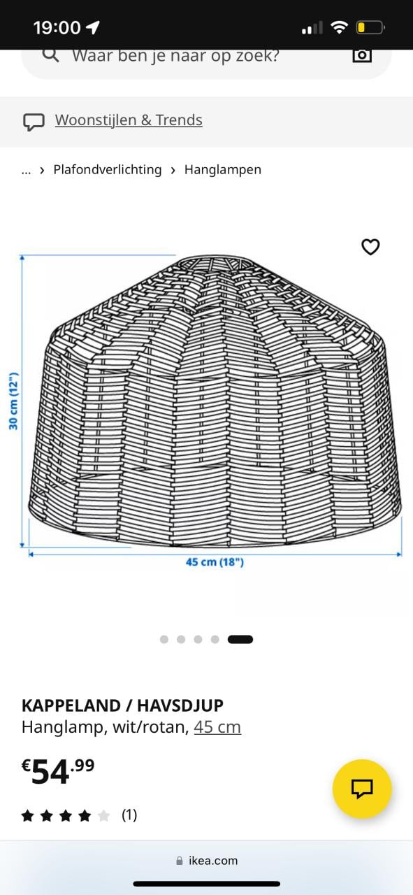 Hanglamp Kappeland Ikea 3stuks