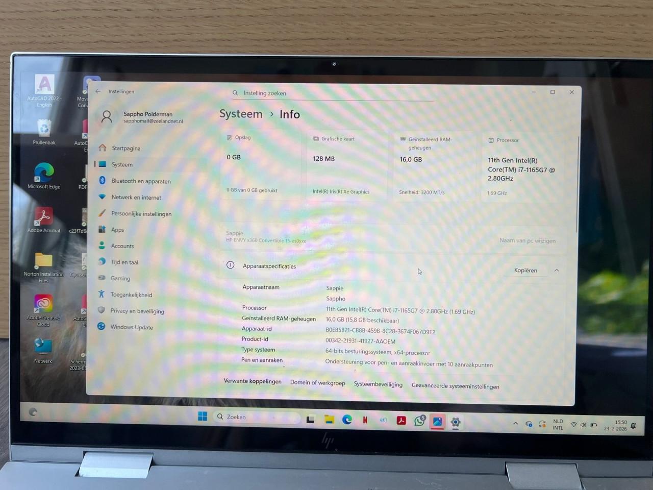 Laptop HP Envy x360 15 inch 2021