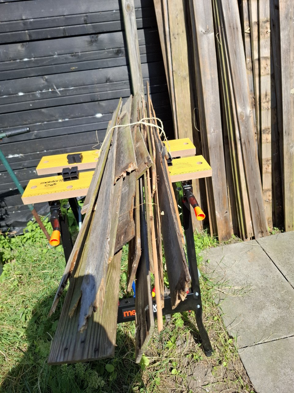 Oude schutting planken