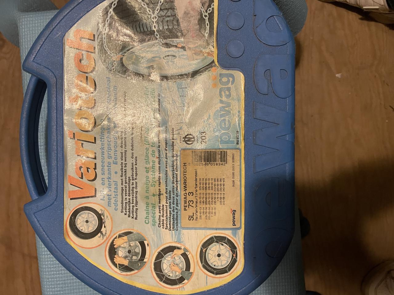 Sneeuwkettingen, meerdere maten mogelijk