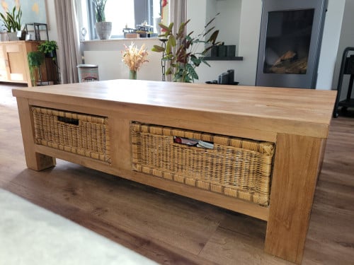 Salontafel massief teakhout