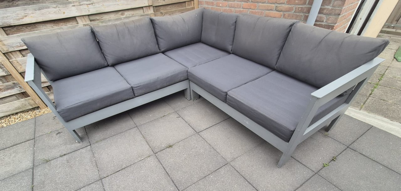Aluminium Loungeset 225 x 225 cm (Bezorging mogelijk)