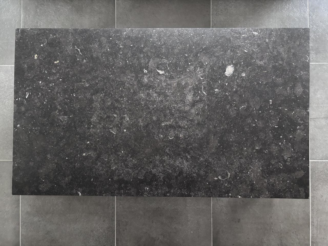 Salontafel RVS en natuursteen