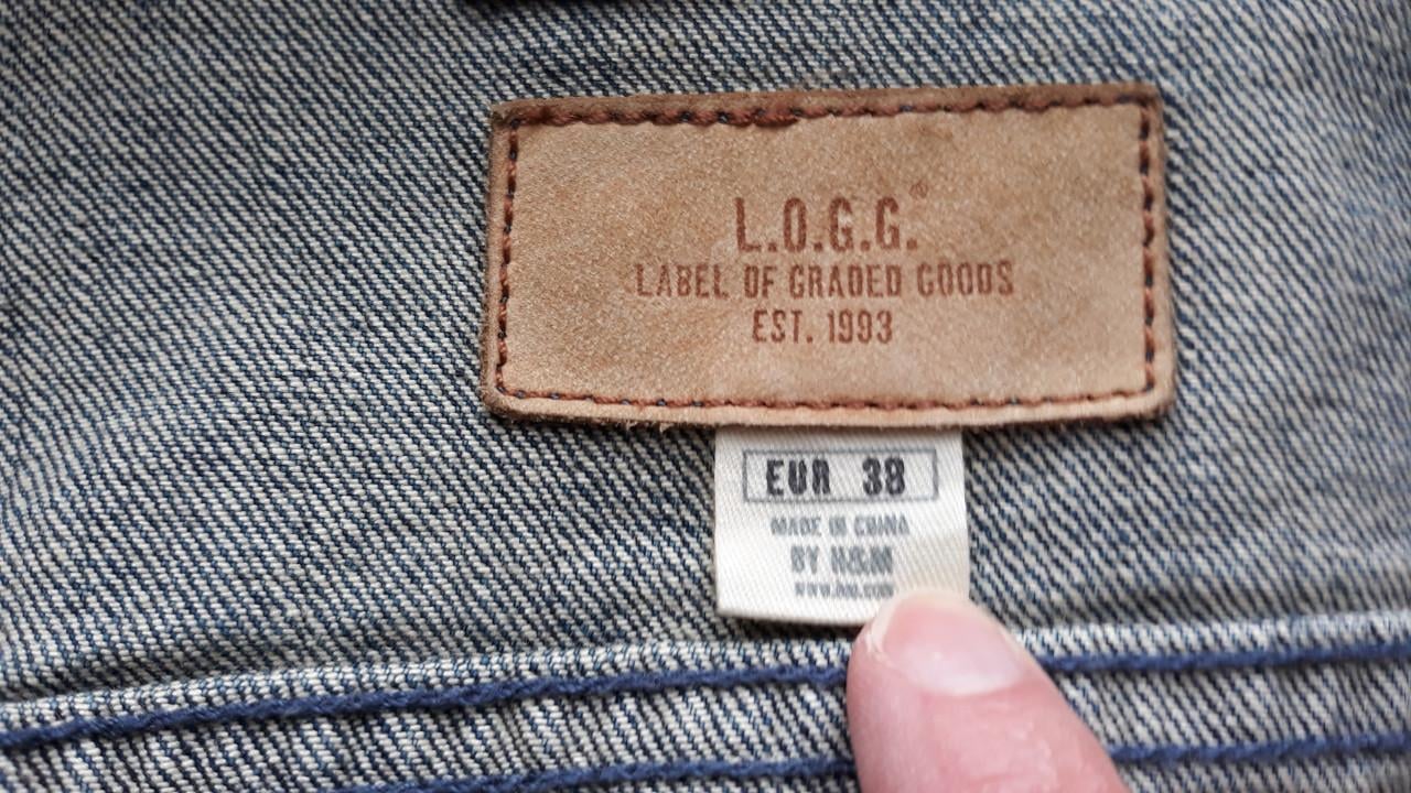 Basic spijkerjasje/jeans jacket maat 36/38 blauw Logg (H&M)