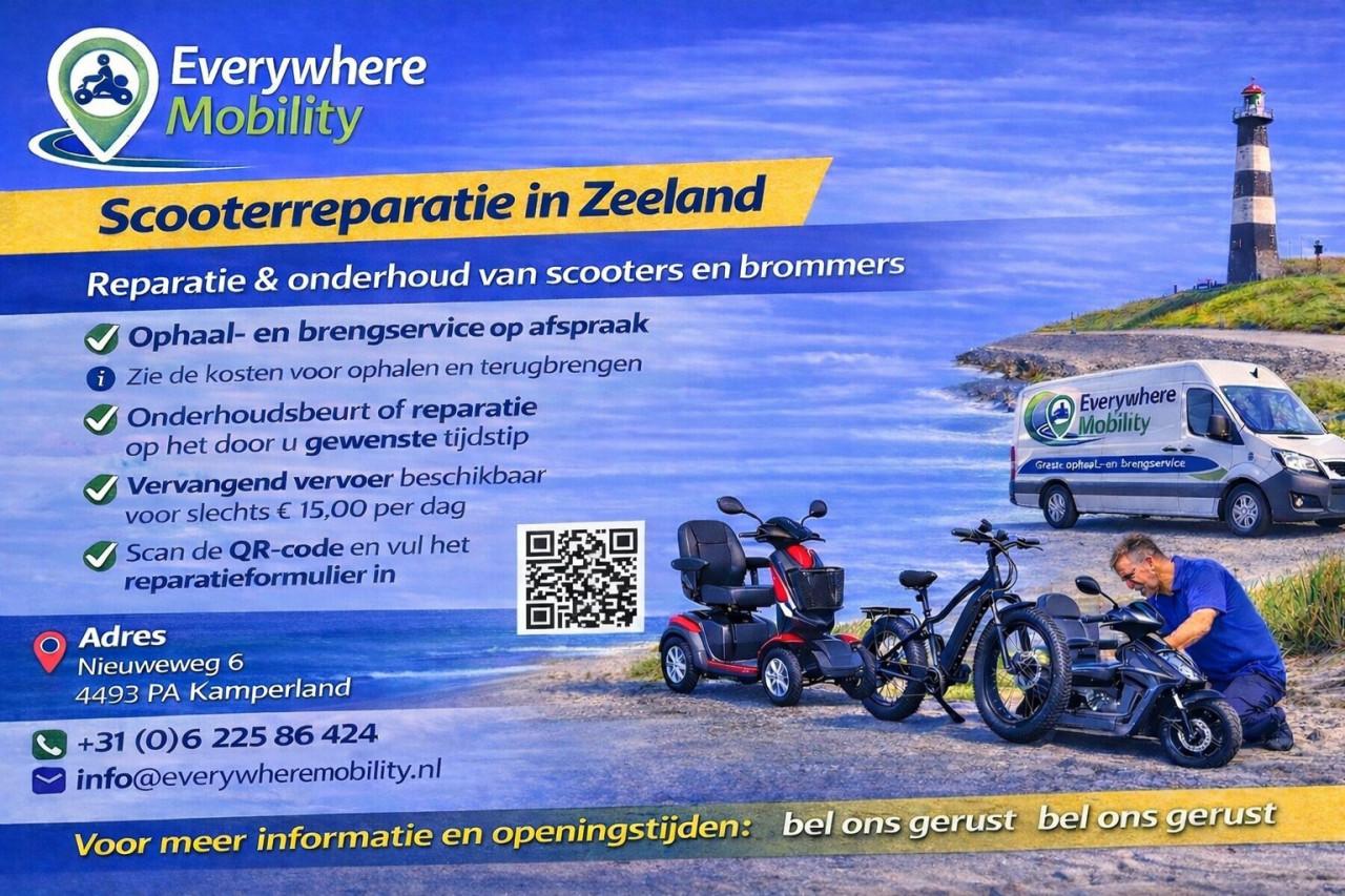 🛵  Everywhere – Scooterreparatie in Zeeland