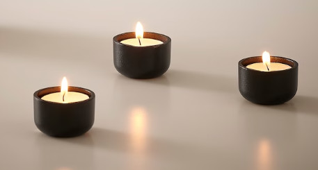 Ikea HEDERVÄRD theelichthouder zwart