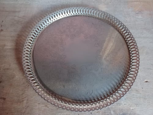 Vintage verzilverd dienblad