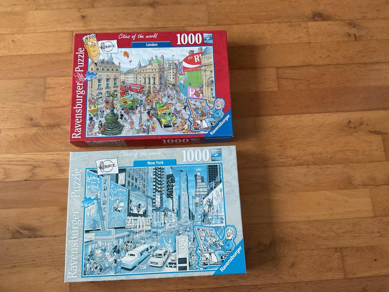 Ravensburg puzzels 1000 stukjes Londen en New York