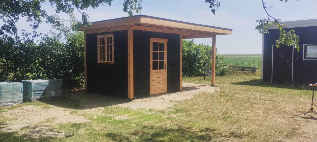 Diverse soorten Overkappingen tuinkamer pergola's en blokhutten