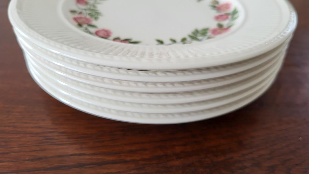 Set v 6 Wedgwood Rosalind gebaksbordjes 18 cm - NIEUW