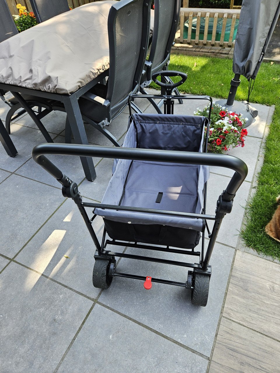 Opvouwbare bolderwagen met rubberen wielen