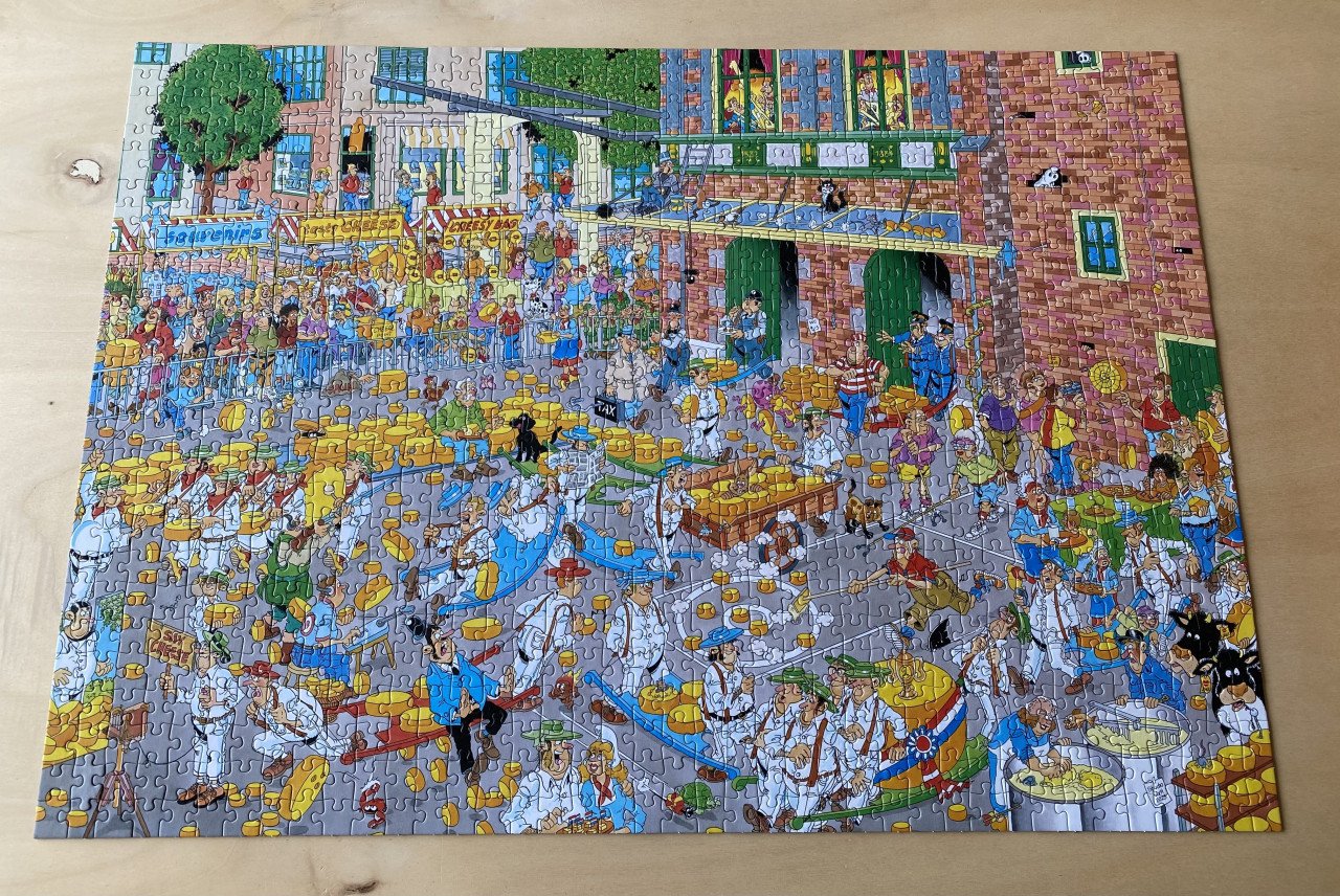 Jan van Haasteren puzzel | 2x 1000 stukjes | oa De Kaasmarkt