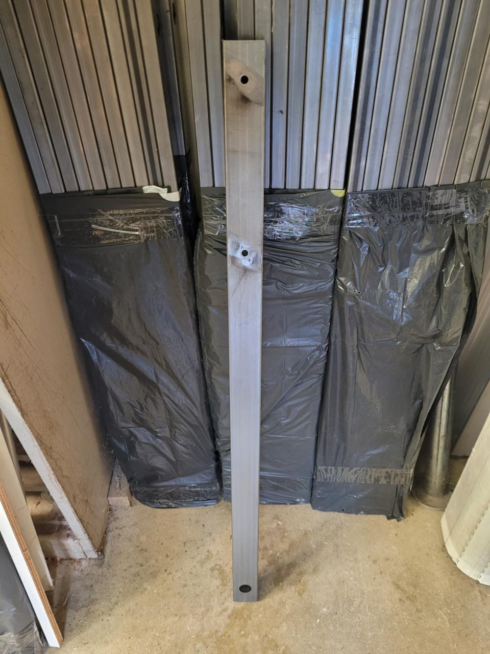 Kokerprofiel blank staal, 20x50x2 mm.