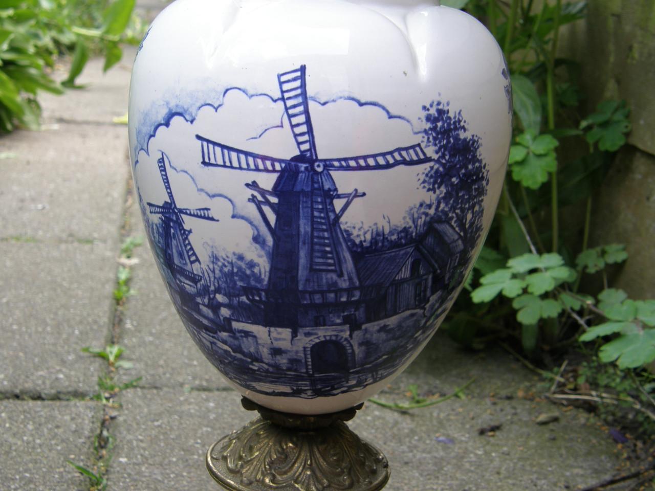 Delfts blauwe staande lamp