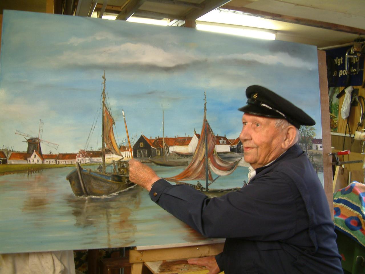 Olie verf schilderijen Jac Caljouw  Arnemuiden