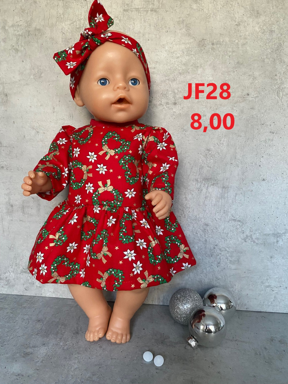 Poppenkleertjes baby born. Set kerstman. Opbrengst KiKa.