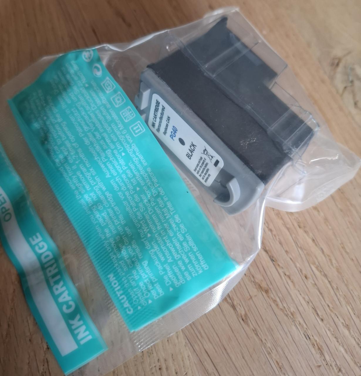 PG-40 compatibele Canon inktcartridge zwart, NIEUW, nog in verpakking