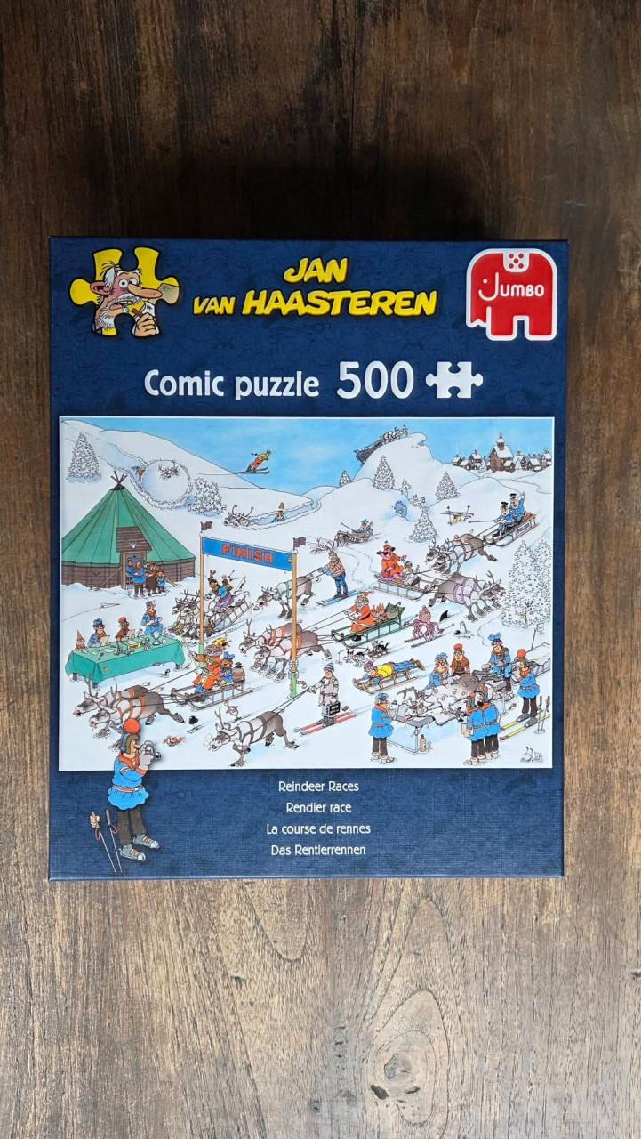 ❄️ Jan van Haasteren legpuzzel 'Rendier race' 500 stukjes.