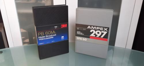 Video cassetes 2 x master broadcast 3M metal -ampex 297 SP