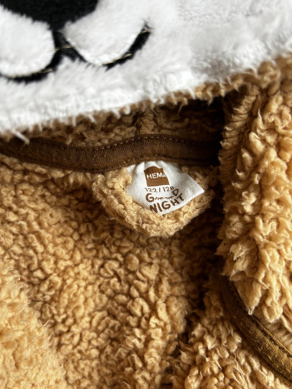 Badjas met berengezicht, maat 122/128