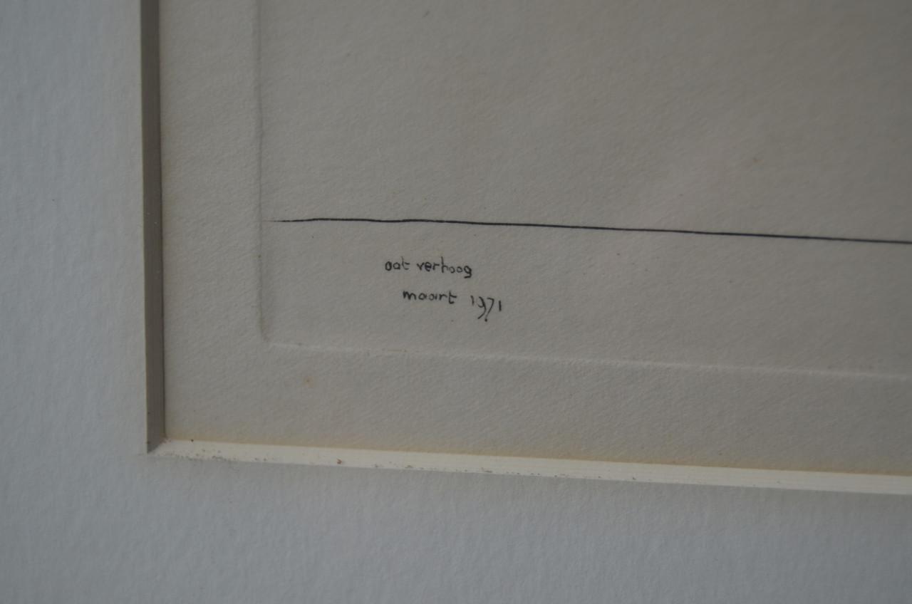 2 Etsen Aat Verhoog pendant gedrukt, gesigneerd/genummerd