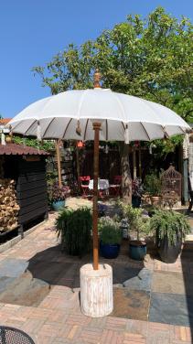 Bali Ibiza Beach Parasol houtsnijwerk