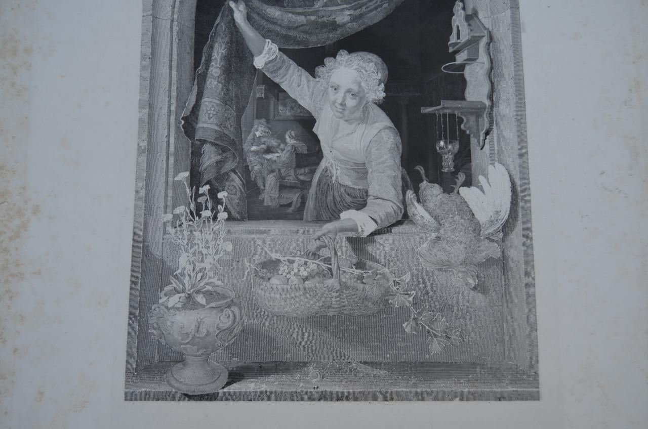 9 Staalgravures 19e eeuws Stadia van een schilderij van Gerard Dou