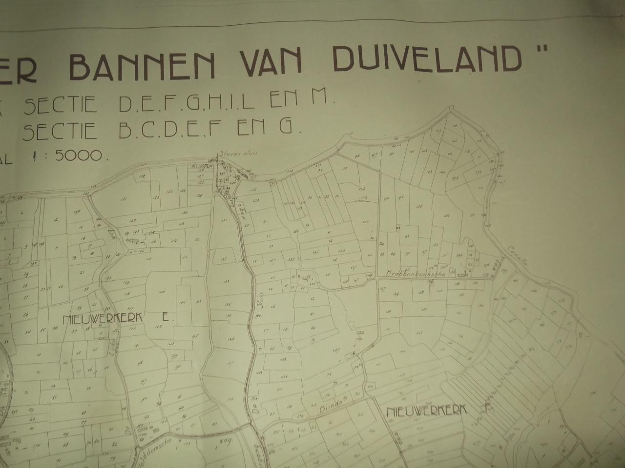 Oude landkaart van Nieuwerkerk